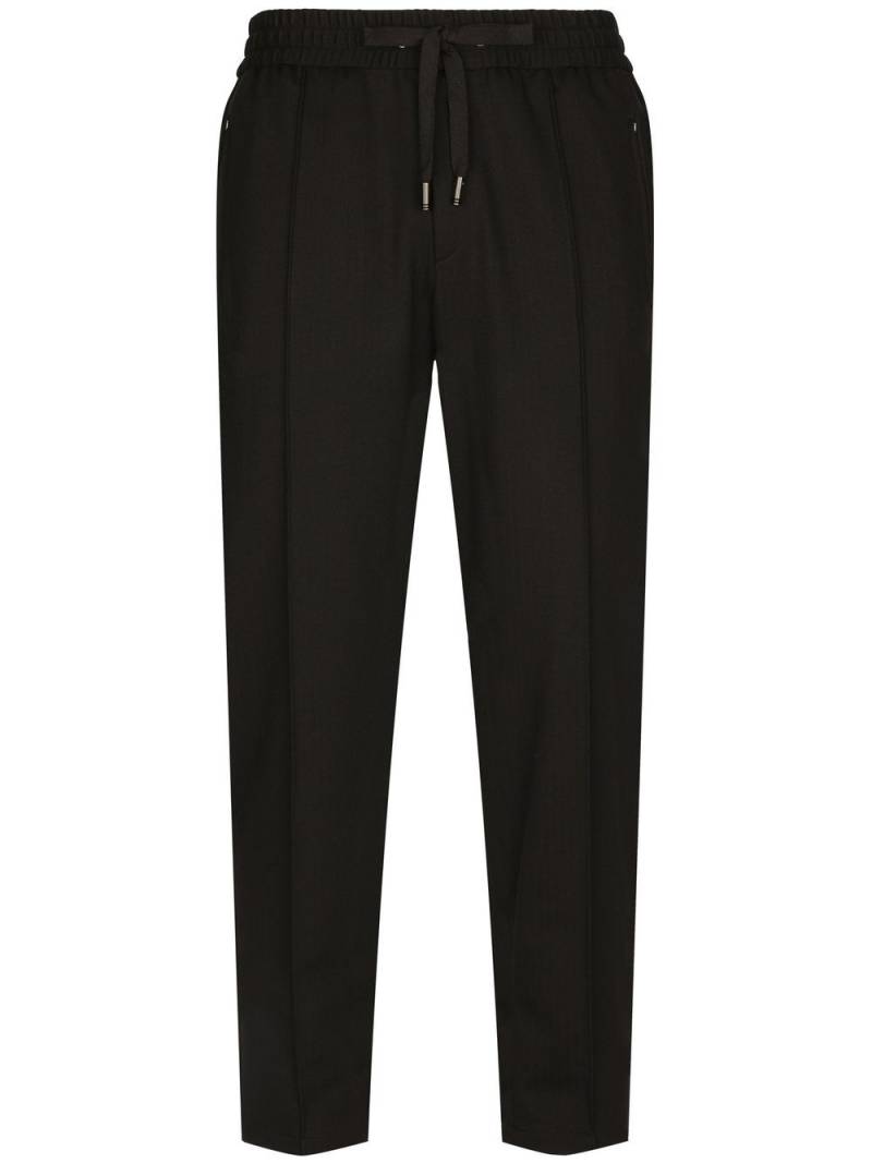 Dolce & Gabbana herringbone-pattern track pants - Black von Dolce & Gabbana