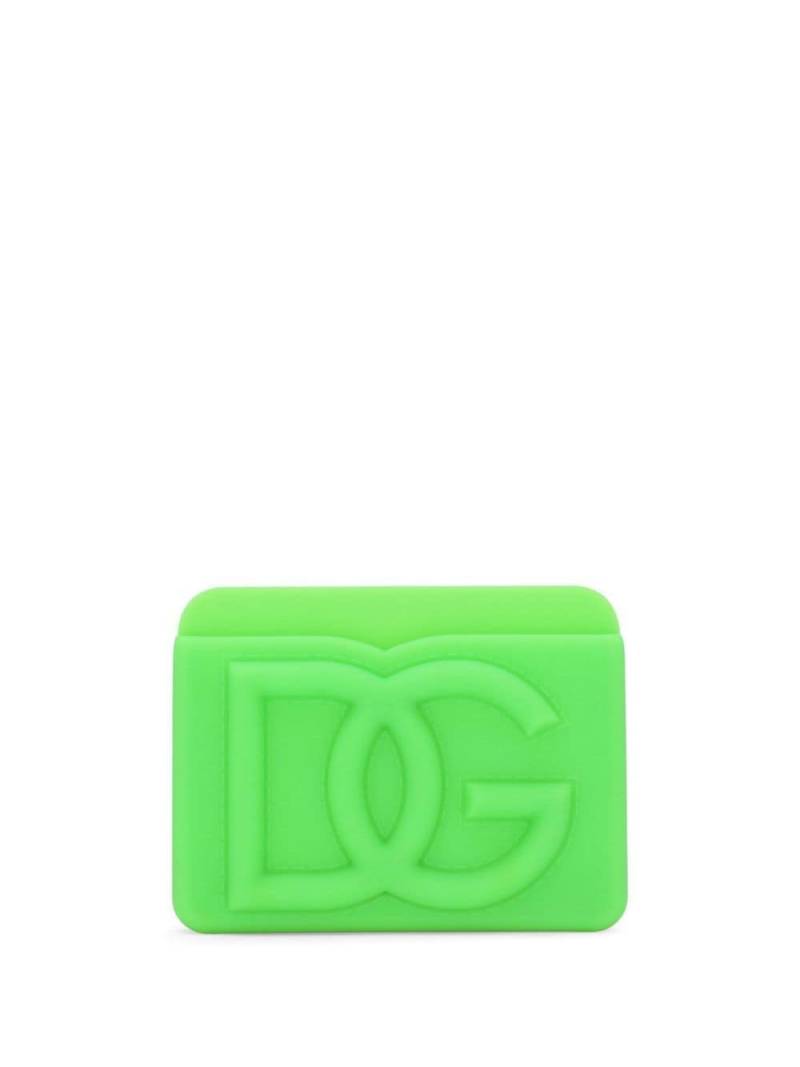 Dolce & Gabbana DG-logo embossed card holder - Green von Dolce & Gabbana