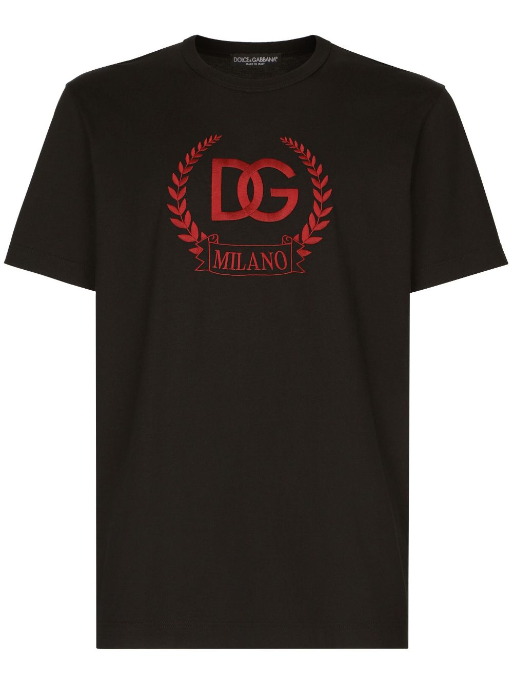 Dolce & Gabbana embroidered-logo cotton T-shirt - Black von Dolce & Gabbana