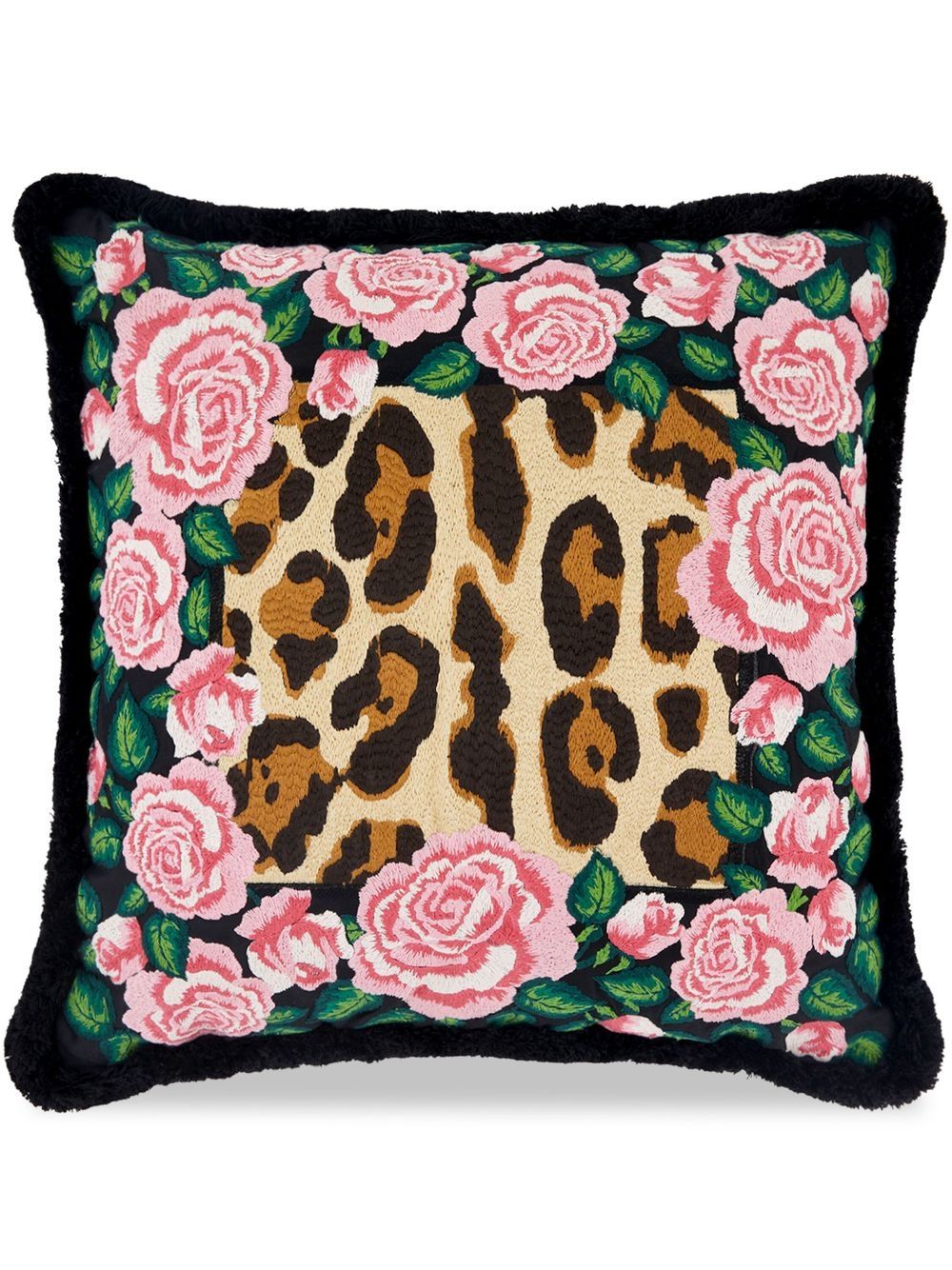 Dolce & Gabbana embroidered mixed-print cushion - Pink von Dolce & Gabbana