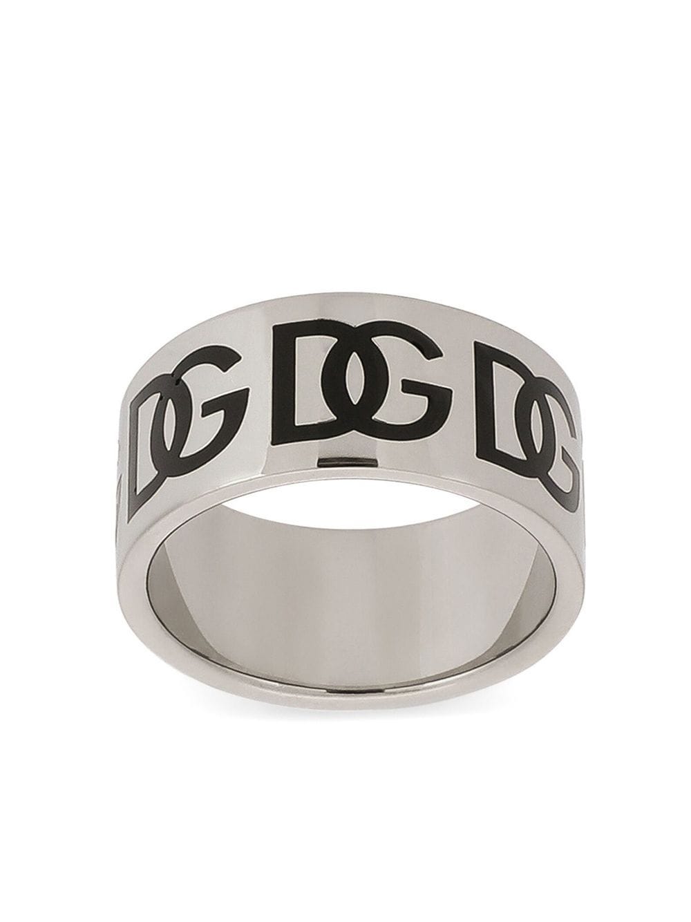 Dolce & Gabbana DG-logo engraved ring - Silver von Dolce & Gabbana