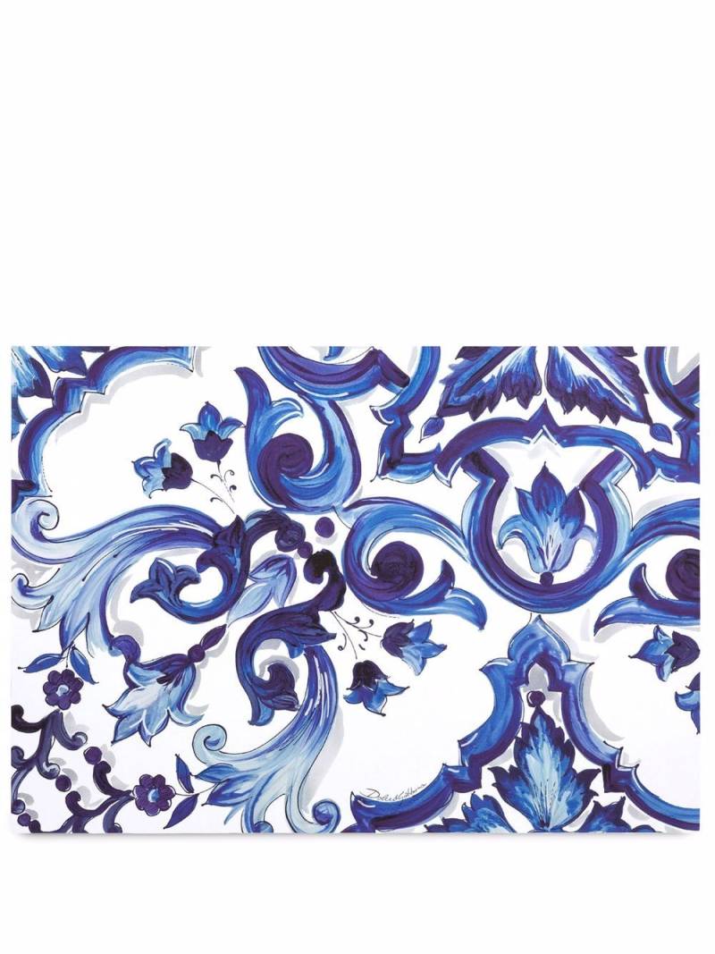 Dolce & Gabbana Mediterraneo-print placemats (set of 36) - Blue von Dolce & Gabbana