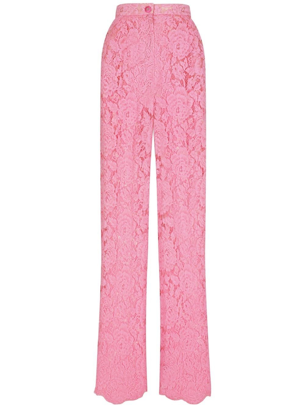 Dolce & Gabbana floral-lace flared trousers - Pink von Dolce & Gabbana