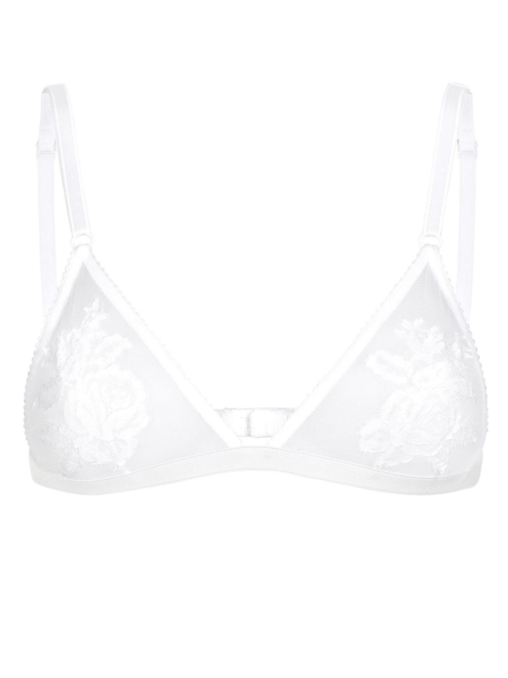 Dolce & Gabbana floral-motif triangle bra - White von Dolce & Gabbana