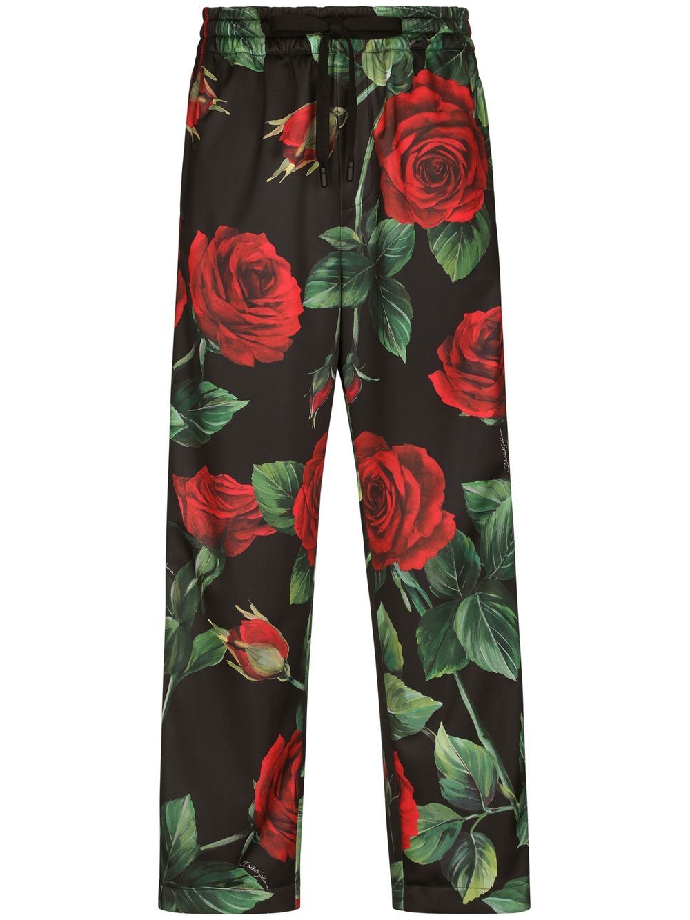 Dolce & Gabbana floral-print track trousers - Black von Dolce & Gabbana