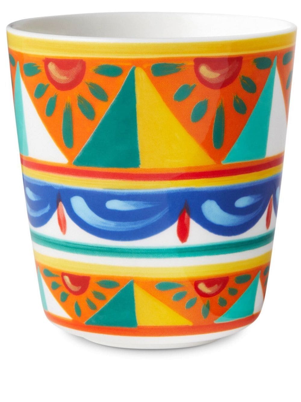 Dolce & Gabbana geometric-pattern porcelain glass - Orange von Dolce & Gabbana