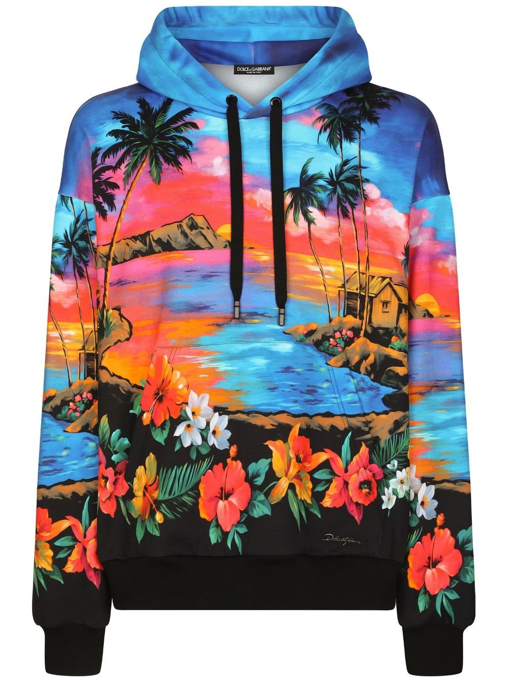 Dolce & Gabbana graphic-print hoodie - Blue von Dolce & Gabbana