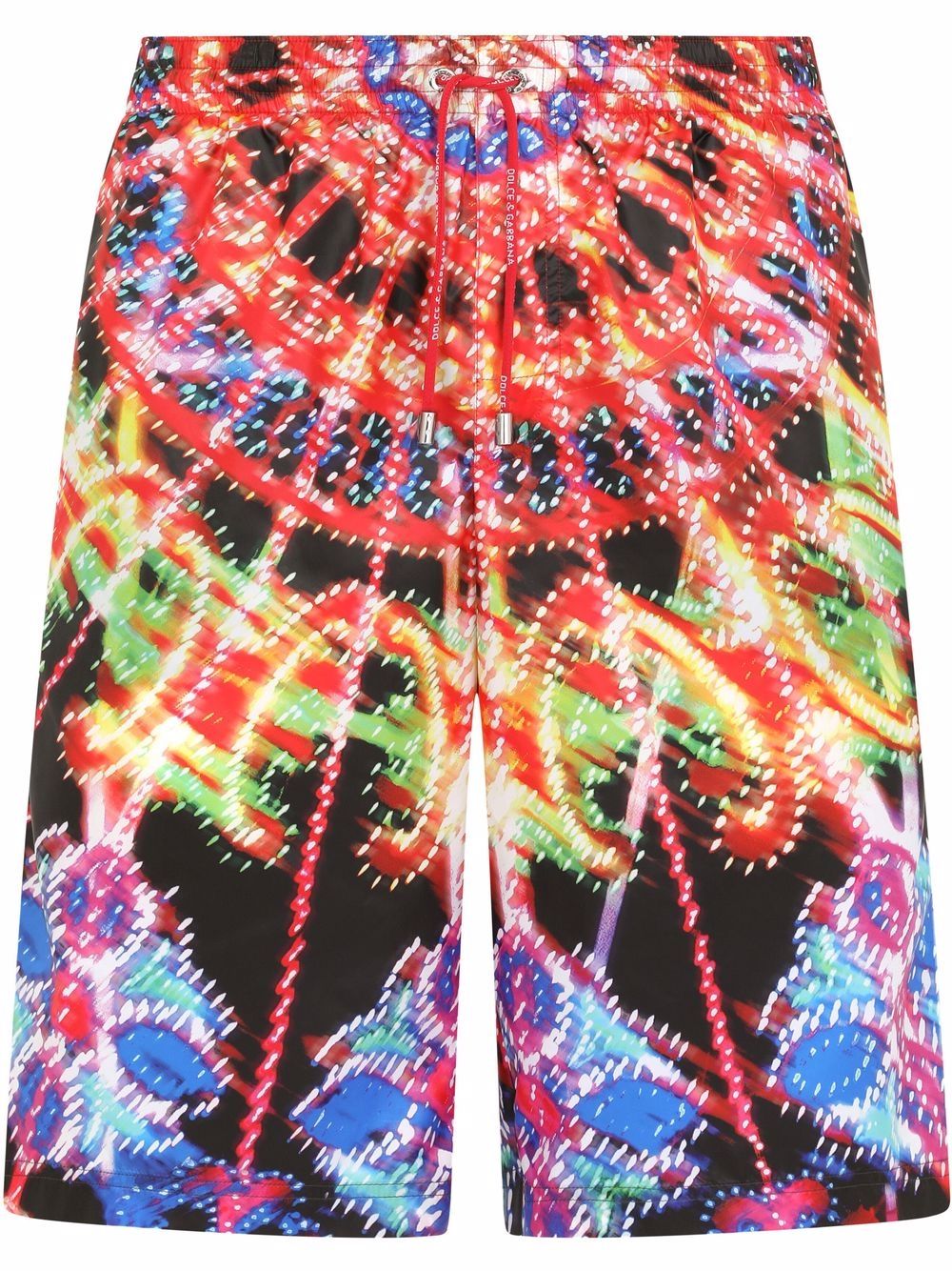 Dolce & Gabbana graphic-print swim shorts - Black von Dolce & Gabbana