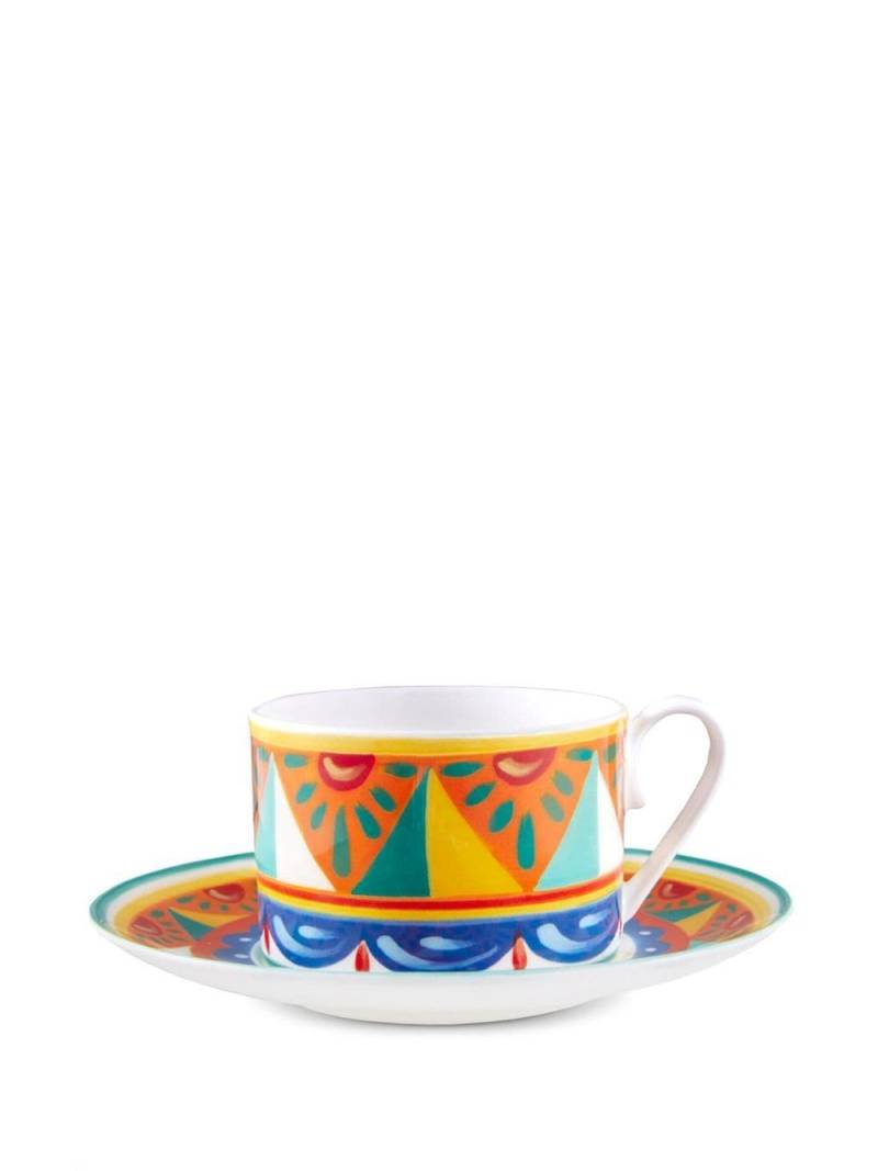 Dolce & Gabbana graphic-print tea set - Yellow von Dolce & Gabbana