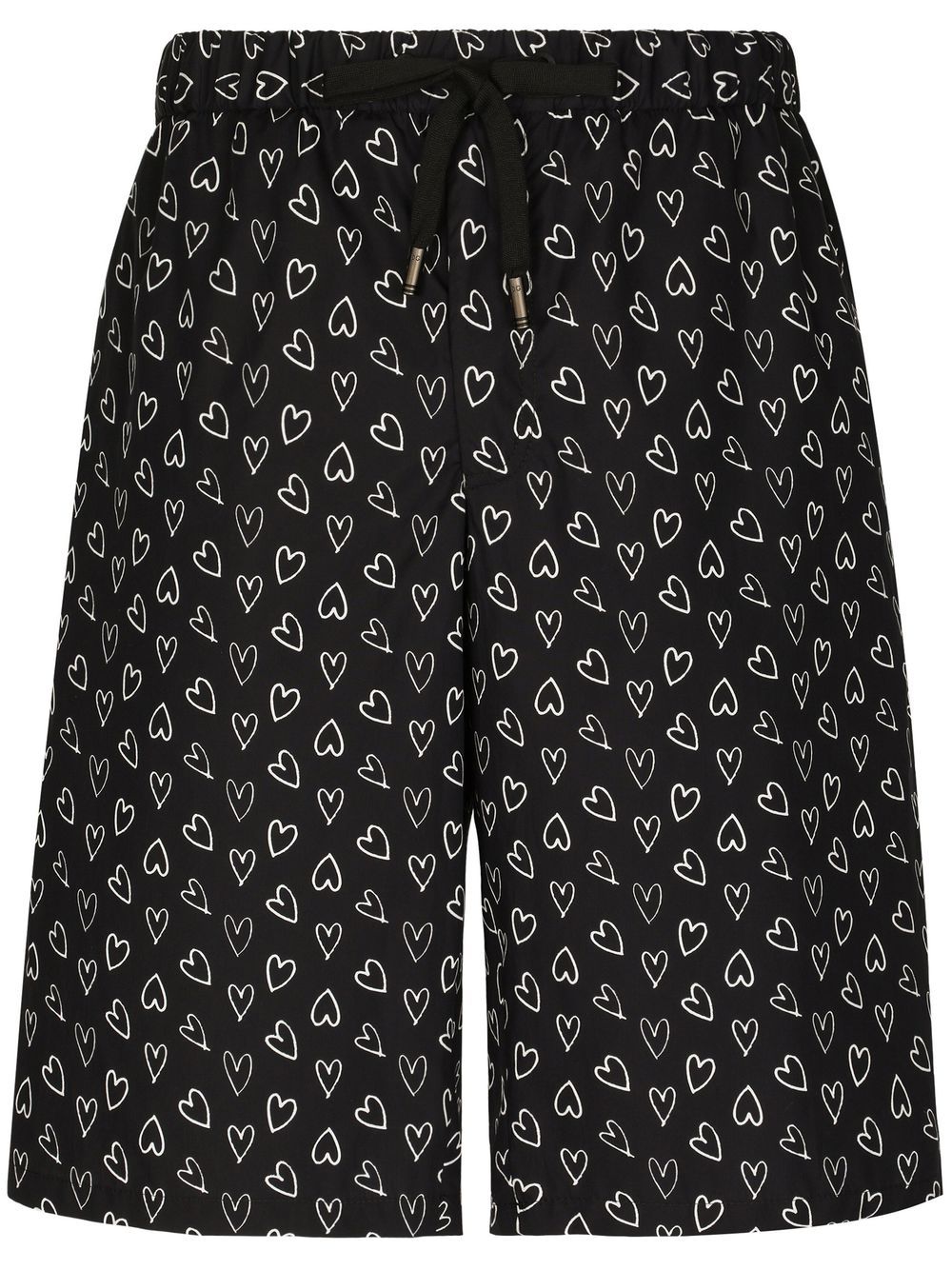 Dolce & Gabbana heart-print chino shorts - Black von Dolce & Gabbana