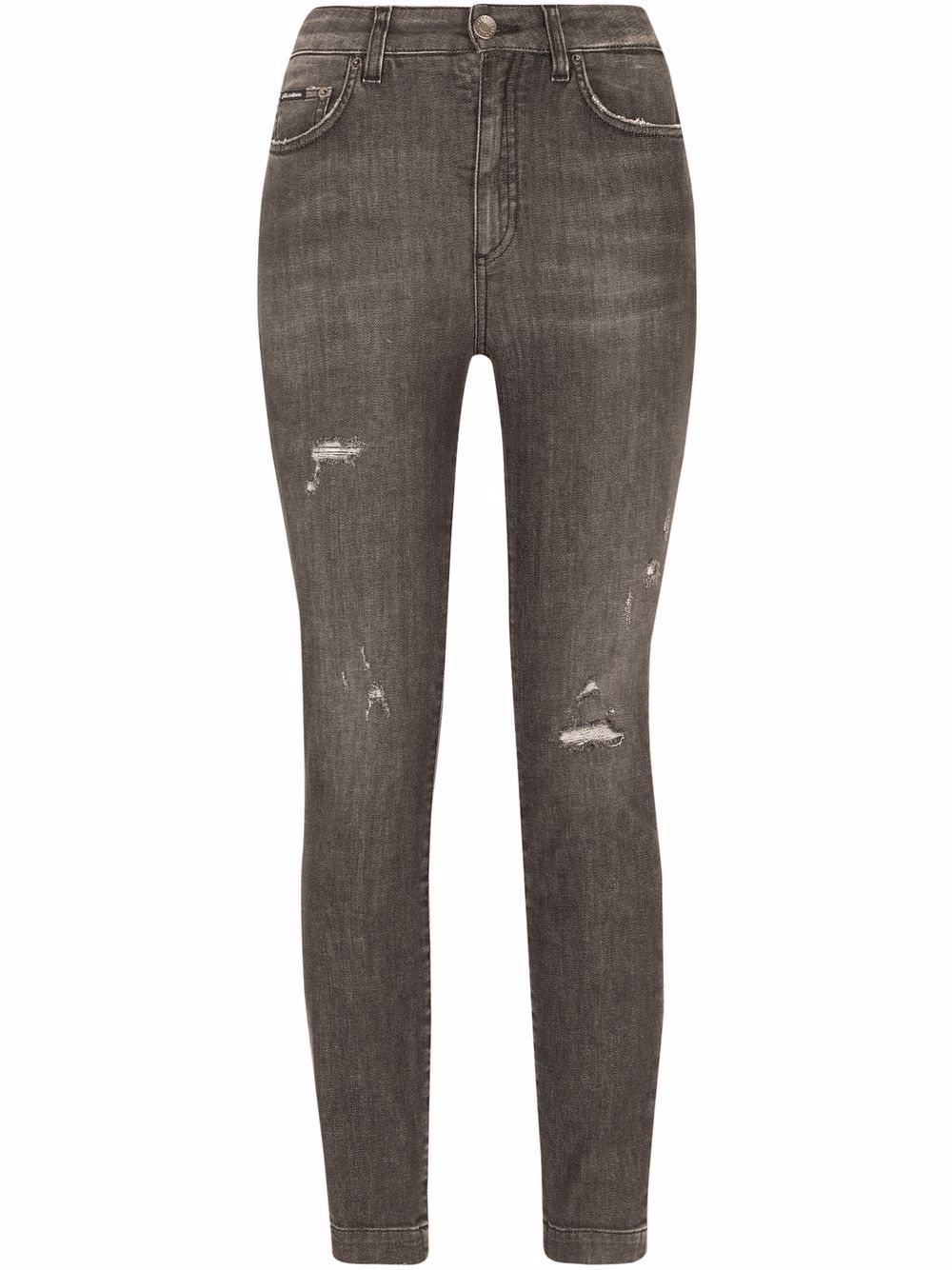 Dolce & Gabbana Audrey distressed skinny jeans - Grey von Dolce & Gabbana