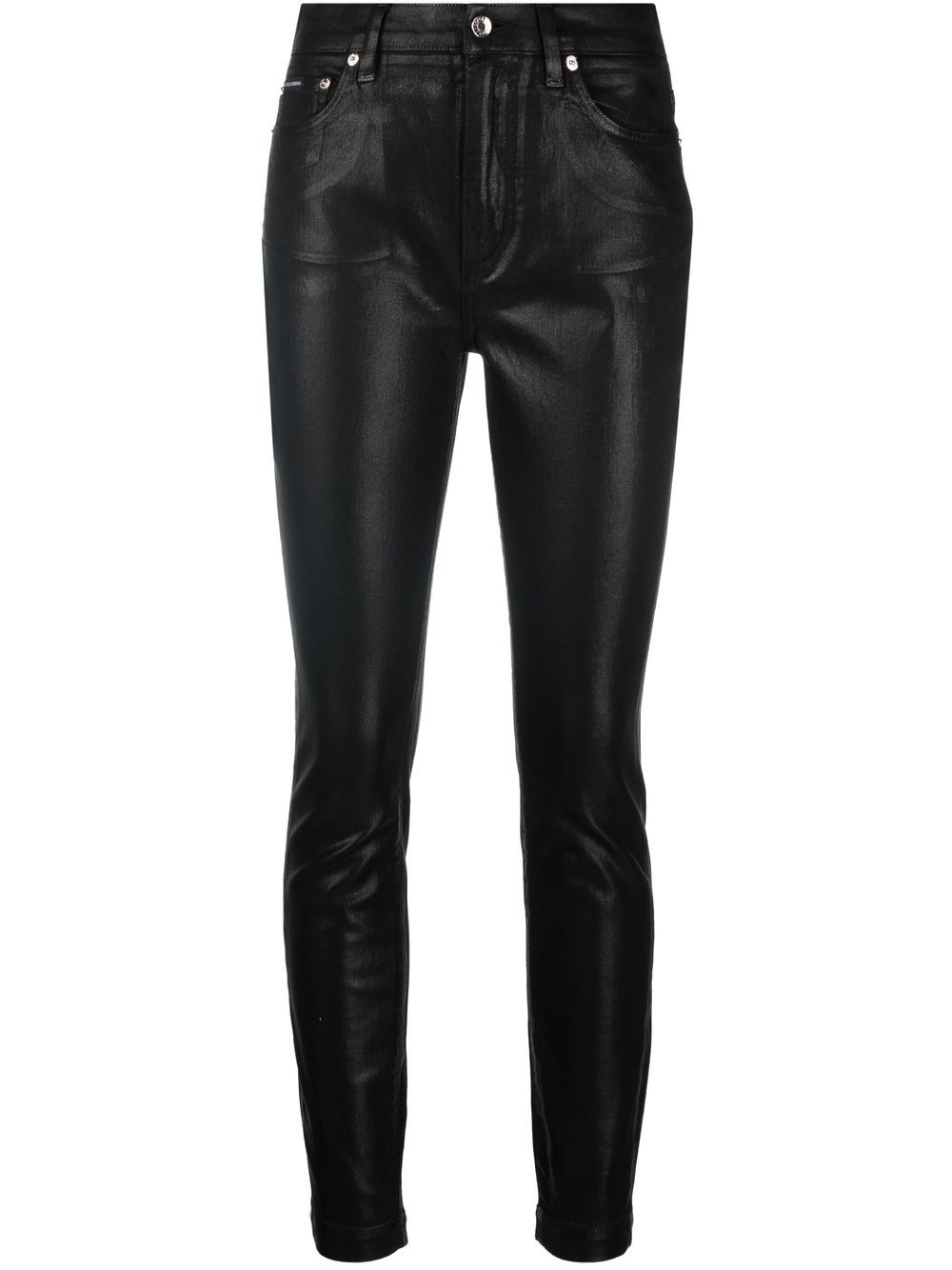 Dolce & Gabbana high-waisted coated jeans - Black von Dolce & Gabbana