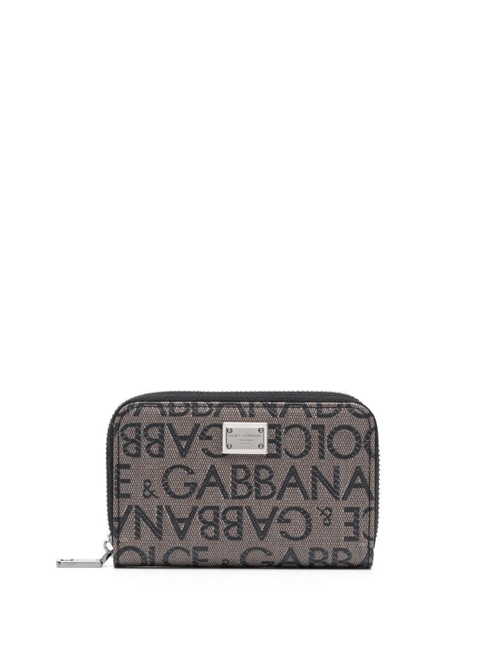 Dolce & Gabbana jacquard-logo cotton-blend wallet - Brown von Dolce & Gabbana
