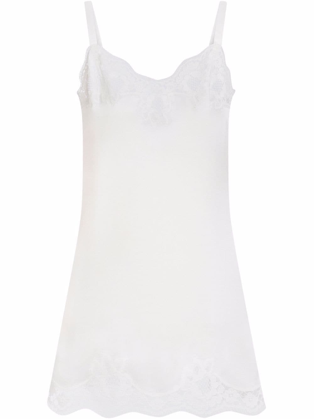 Dolce & Gabbana lace-trim camisole top - White von Dolce & Gabbana