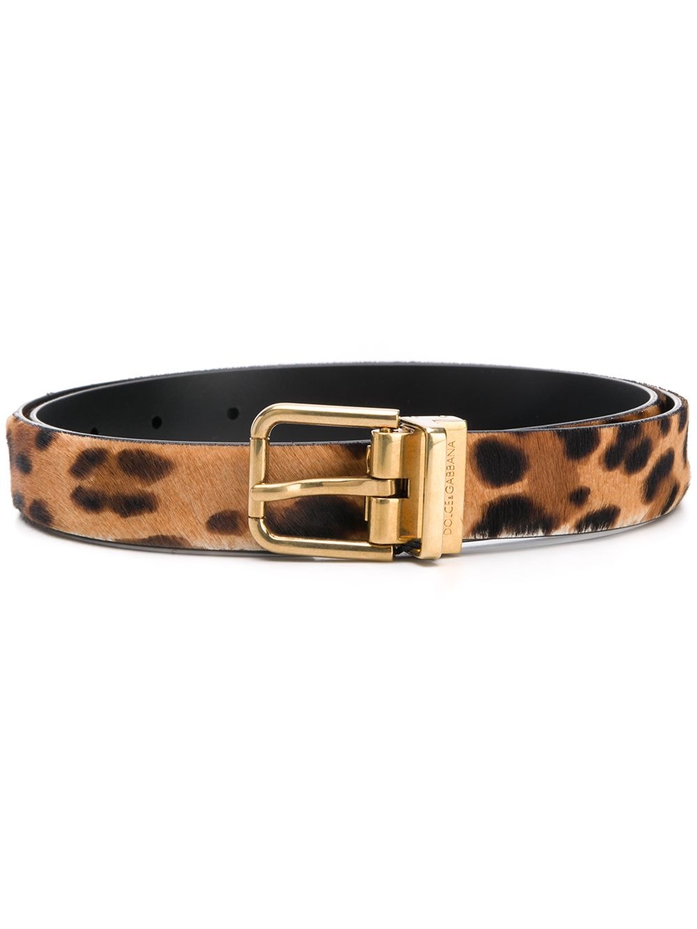 Dolce & Gabbana leopard-print leather belt - Neutrals von Dolce & Gabbana