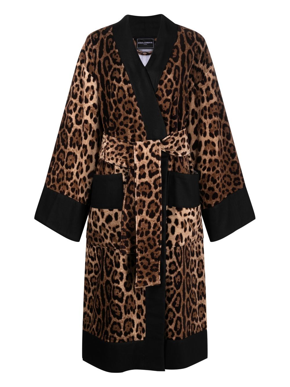 Dolce & Gabbana leopard print bathrobe - Brown von Dolce & Gabbana
