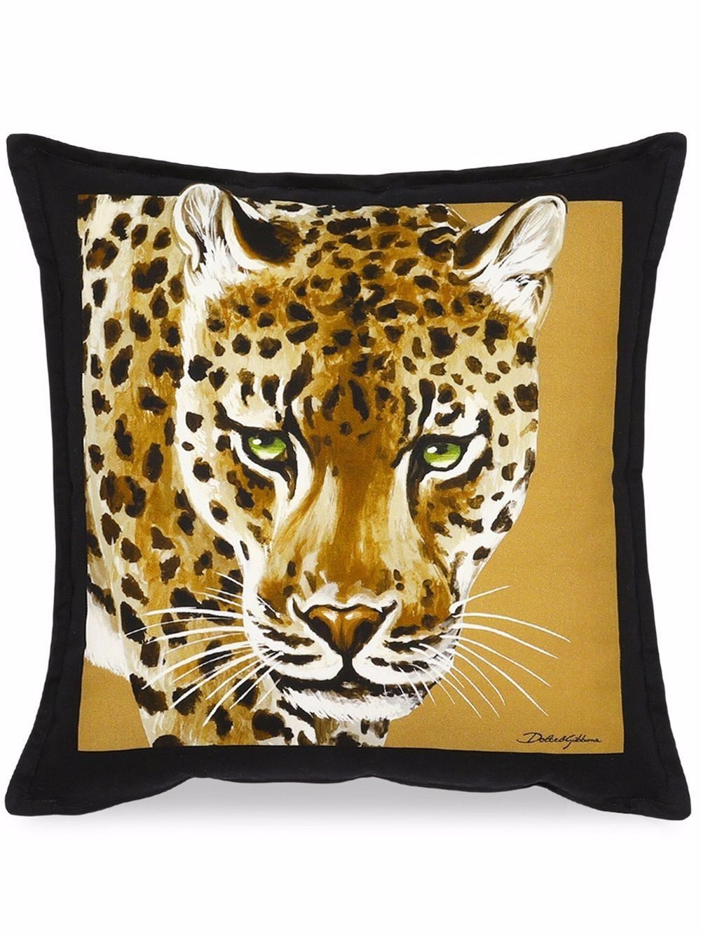 Dolce & Gabbana small Leopardo-print canvas cushion - Brown von Dolce & Gabbana