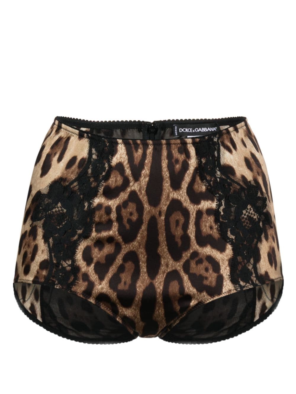 Dolce & Gabbana leopard-print high-waist briefs - Black von Dolce & Gabbana