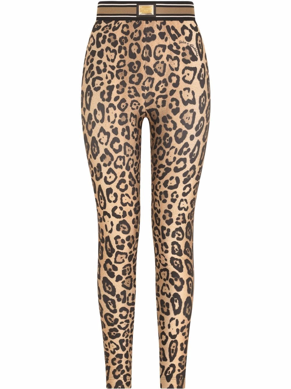 Dolce & Gabbana leopard-print jersey leggings - Brown von Dolce & Gabbana