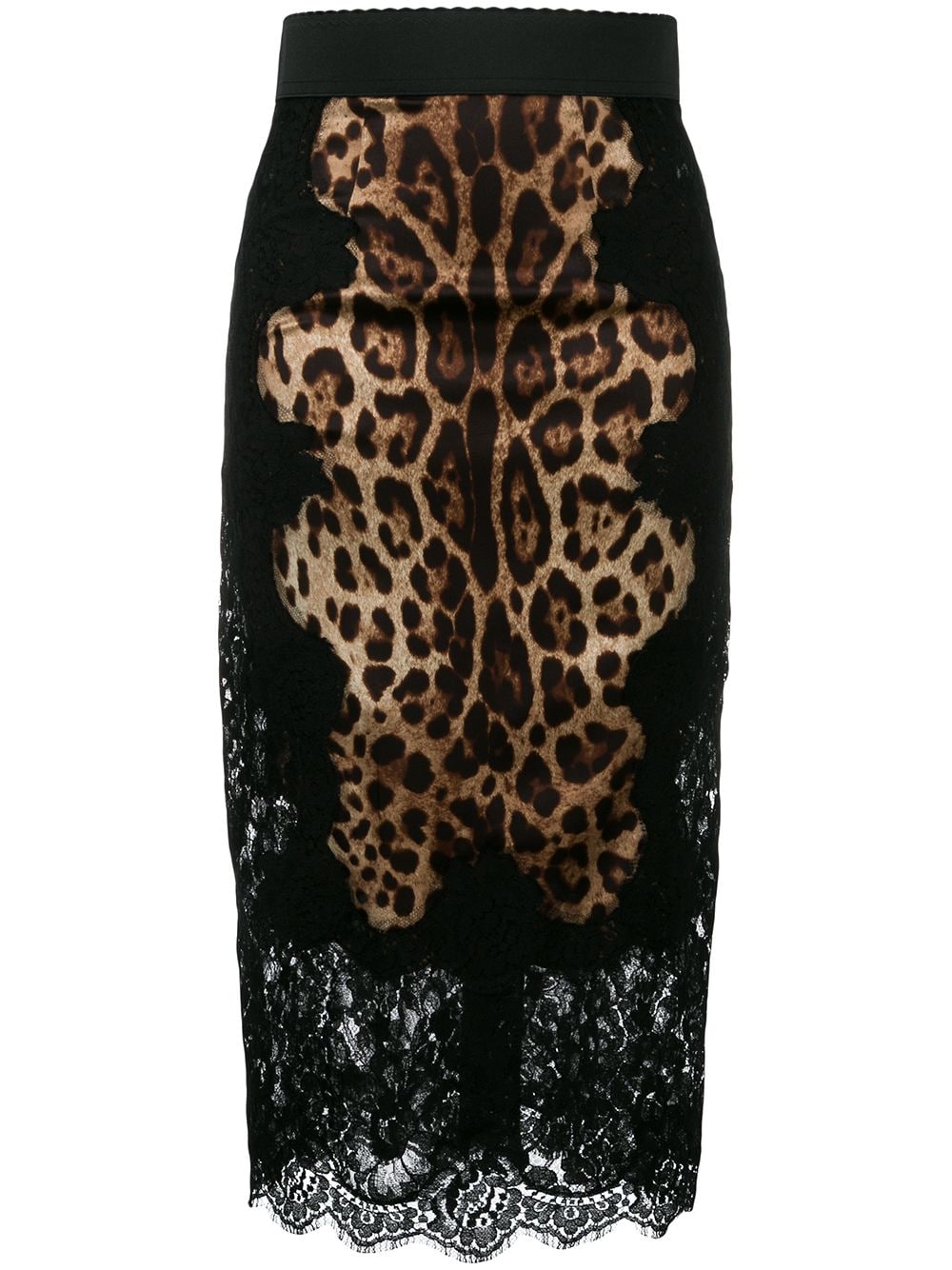 Dolce & Gabbana leopard-print satin midi skirt - Brown von Dolce & Gabbana