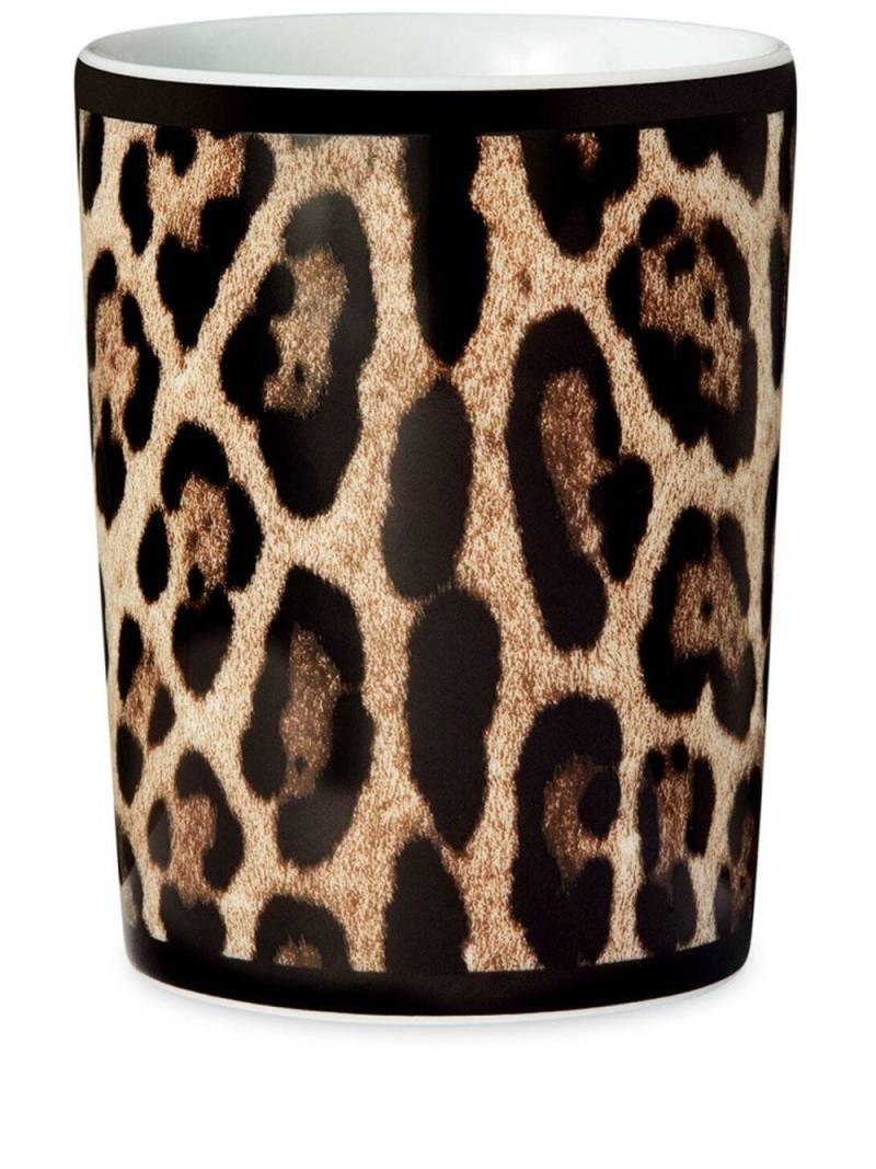 Dolce & Gabbana leopard-print porcelain cup - Brown von Dolce & Gabbana
