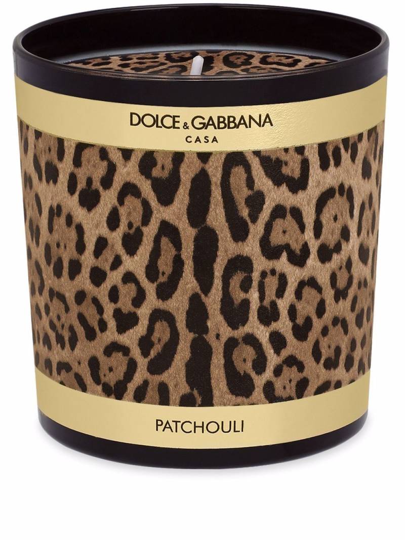 Dolce & Gabbana leopard-print scented candle (250g) - Black von Dolce & Gabbana