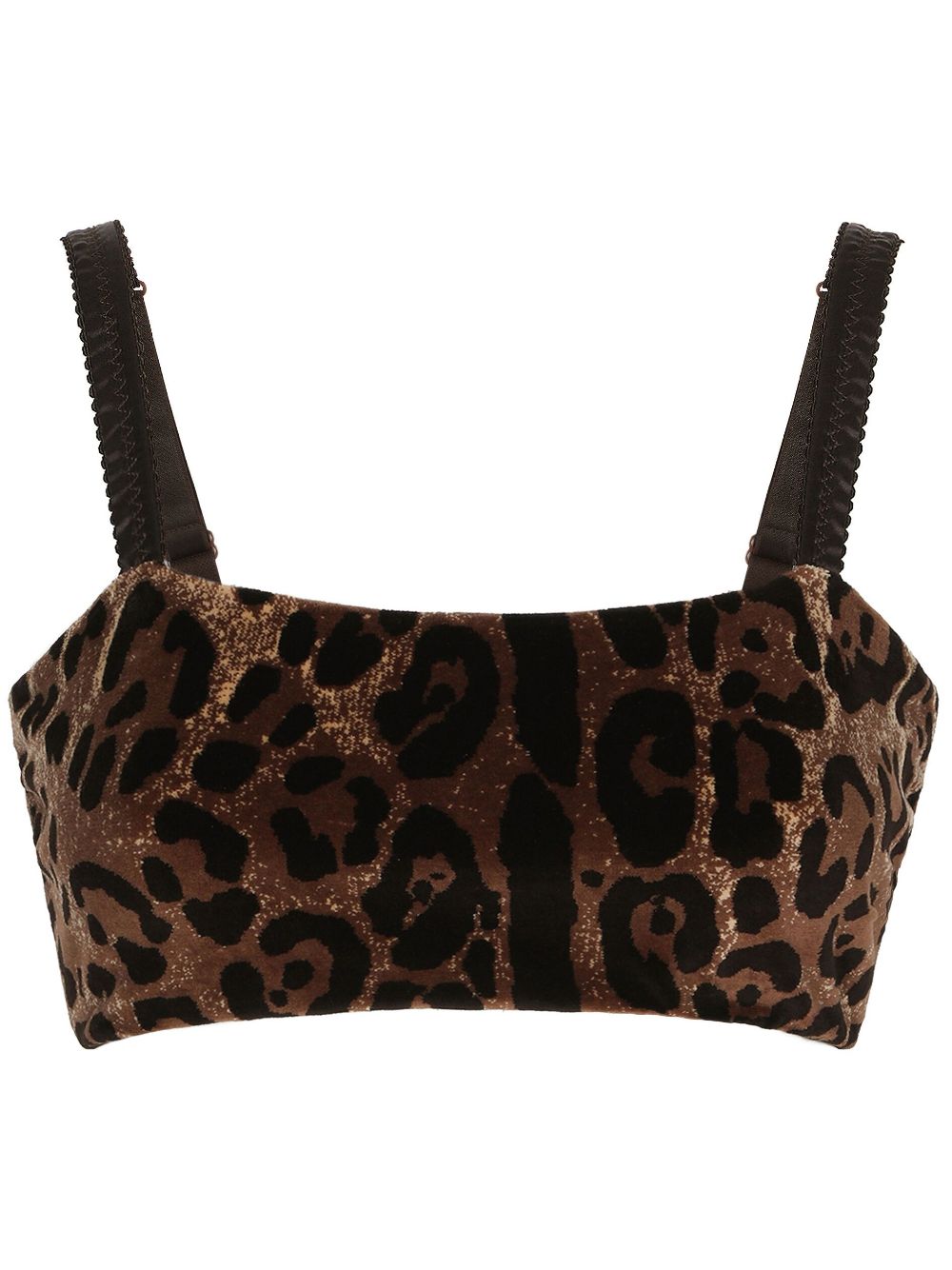 Dolce & Gabbana leopard-print sleeveless crop top - Brown von Dolce & Gabbana
