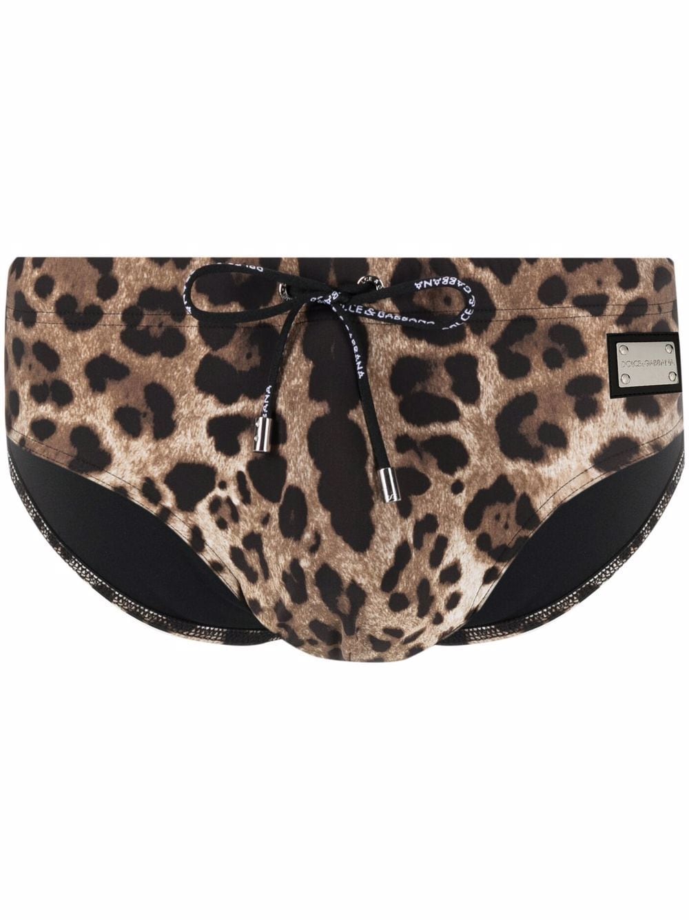 Dolce & Gabbana leopard-print swim briefs - Brown von Dolce & Gabbana
