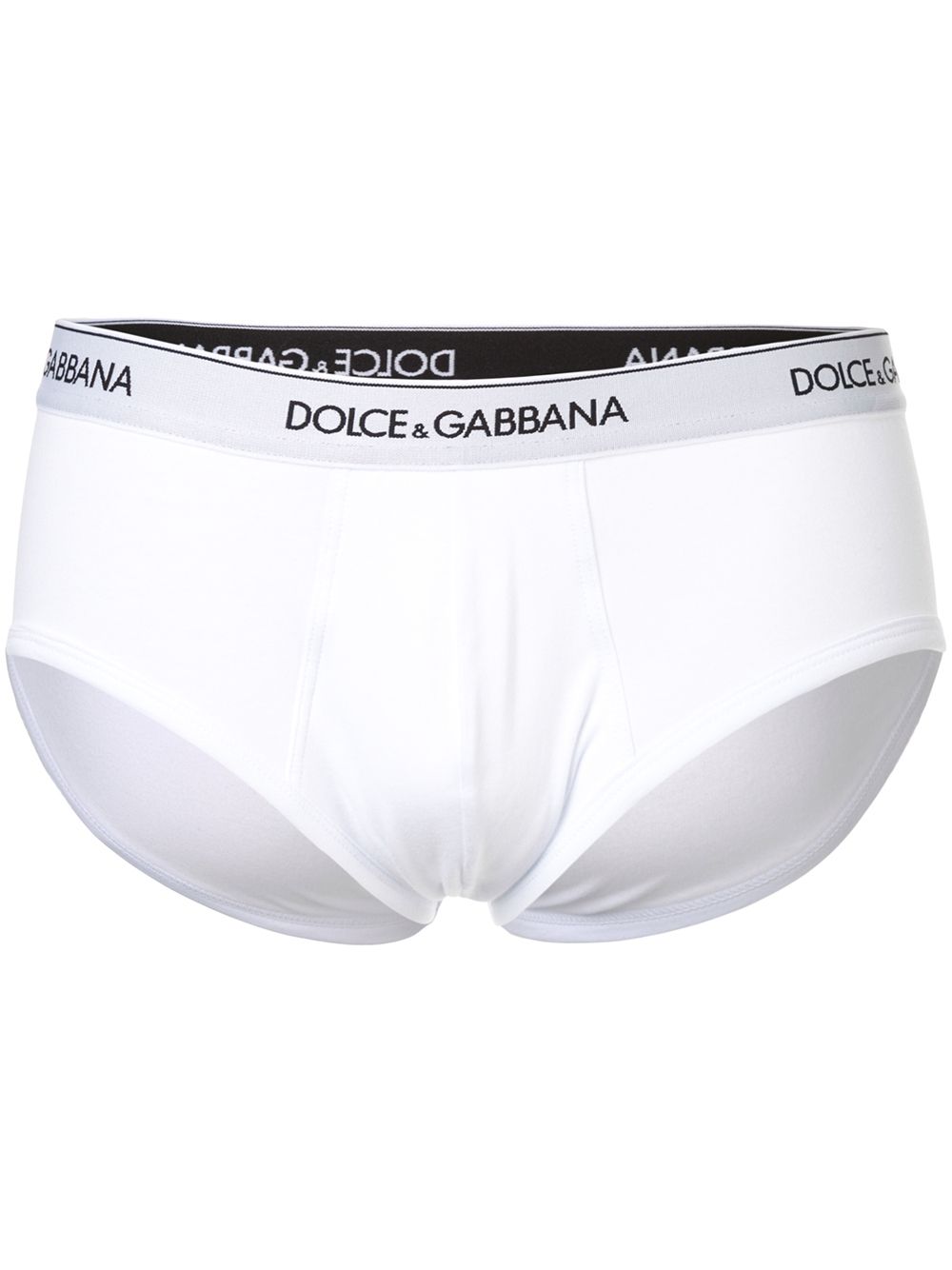 Dolce & Gabbana Brando logo-waistband briefs (pack of two) - White von Dolce & Gabbana