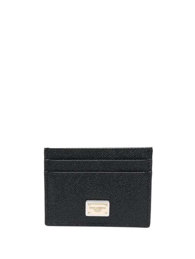 Dolce & Gabbana leather card holder - Black von Dolce & Gabbana