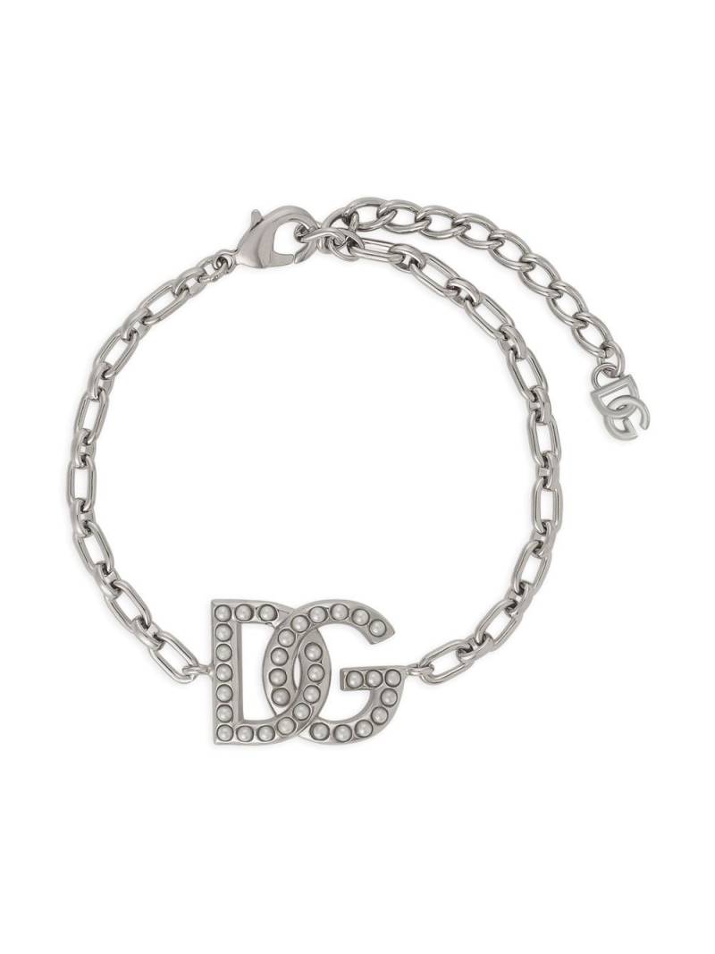 Dolce & Gabbana DG-logo chain-link bracelet - Silver von Dolce & Gabbana