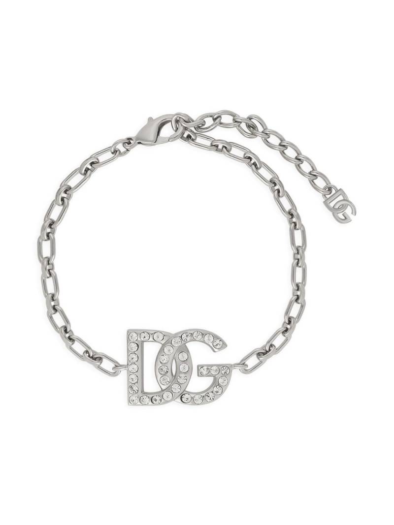 Dolce & Gabbana DG-logo chain-link bracelet - Silver von Dolce & Gabbana
