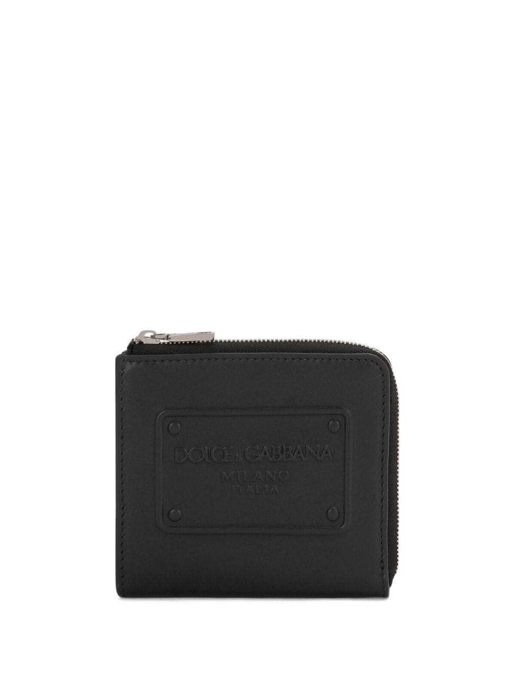Dolce & Gabbana logo-debossed zip-around wallet - Black von Dolce & Gabbana