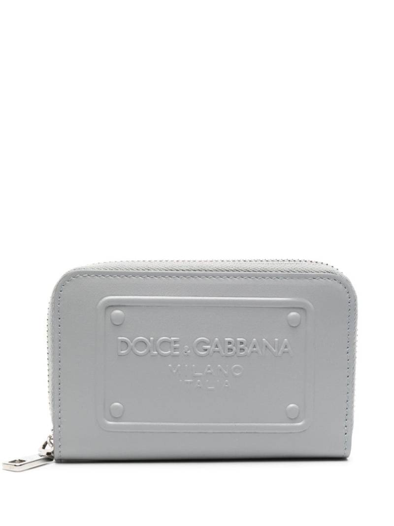 Dolce & Gabbana logo-embossed leather wallet - Grey von Dolce & Gabbana