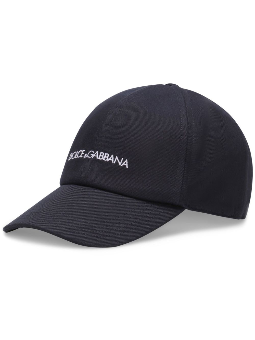 Dolce & Gabbana logo-embroidered cotton baseball cap - Blue von Dolce & Gabbana
