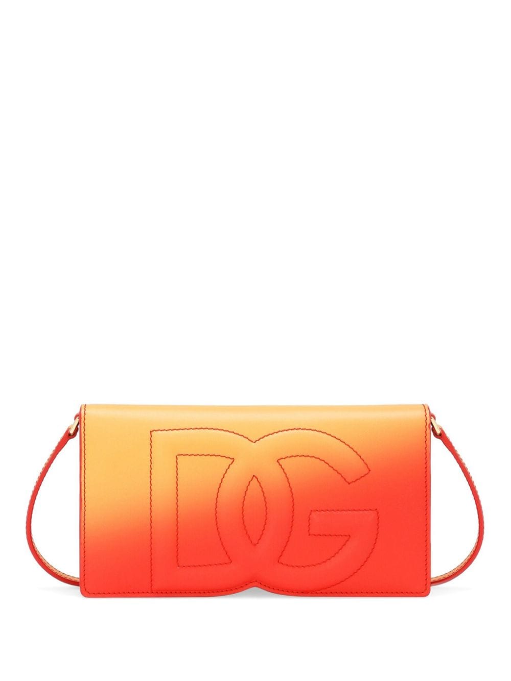 Dolce & Gabbana logo-embroidered ombré-effect mini bag - Orange von Dolce & Gabbana