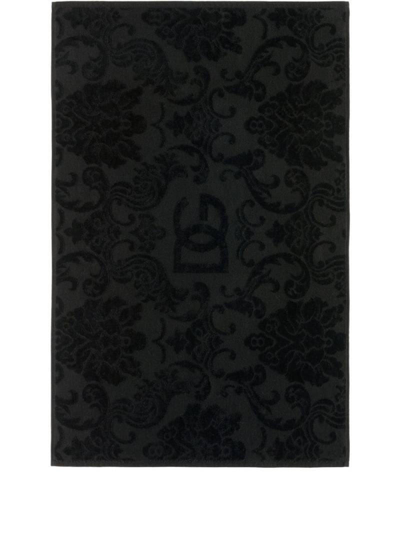 Dolce & Gabbana logo jacquard bath mat - Black von Dolce & Gabbana