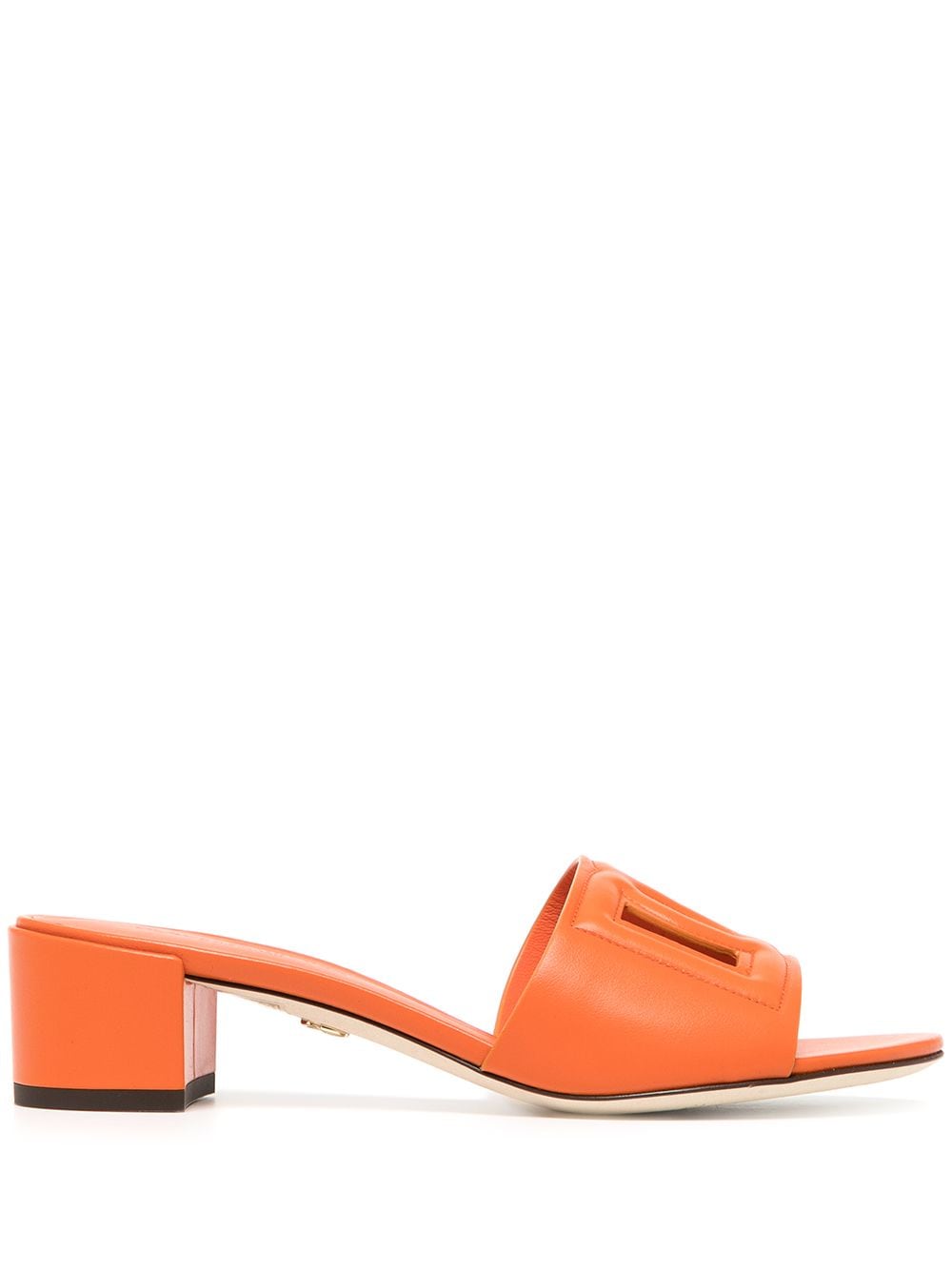 Dolce & Gabbana logo-patch open-toe sandals - Orange von Dolce & Gabbana