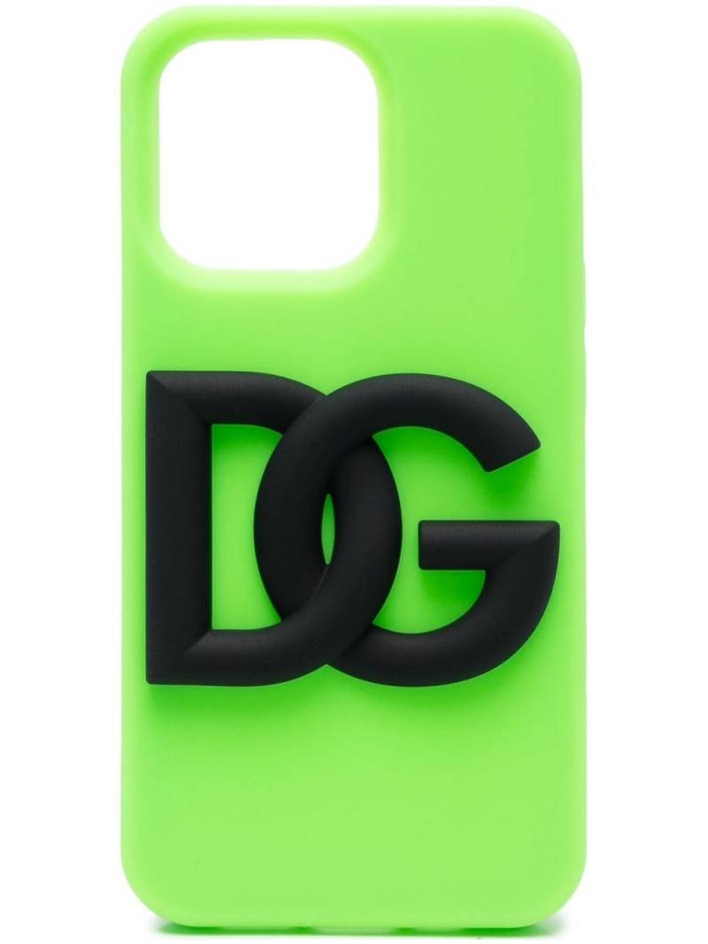 Dolce & Gabbana raised-logo iPhone 13 Pro Max cover - Green von Dolce & Gabbana