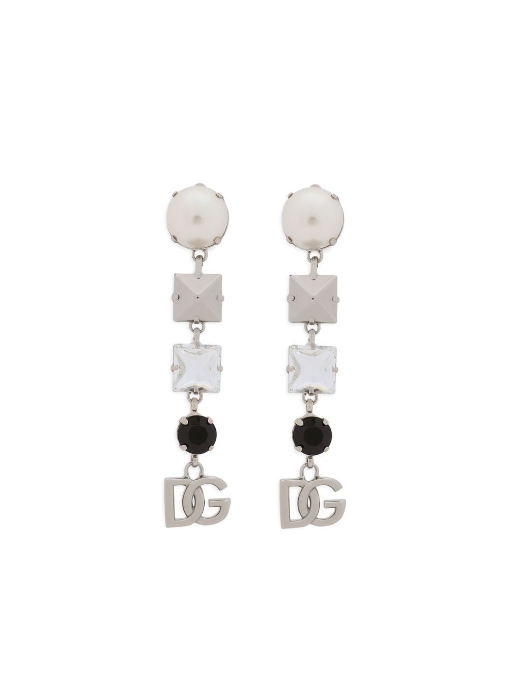 Dolce & Gabbana logo pendant earrings - Silver von Dolce & Gabbana