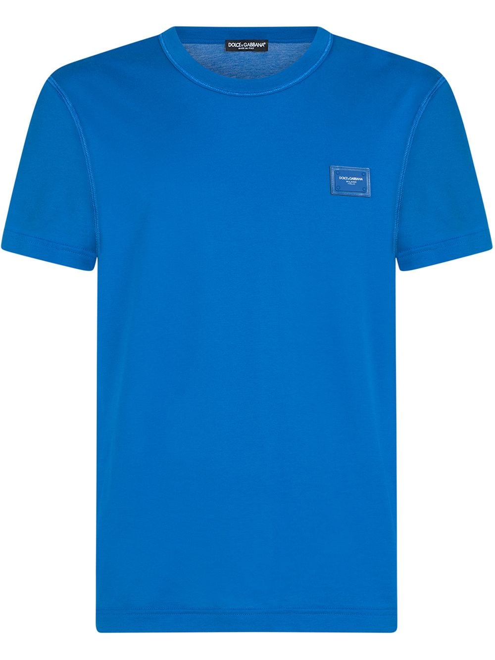 Dolce & Gabbana logo-tag cotton T-shirt - Blue von Dolce & Gabbana