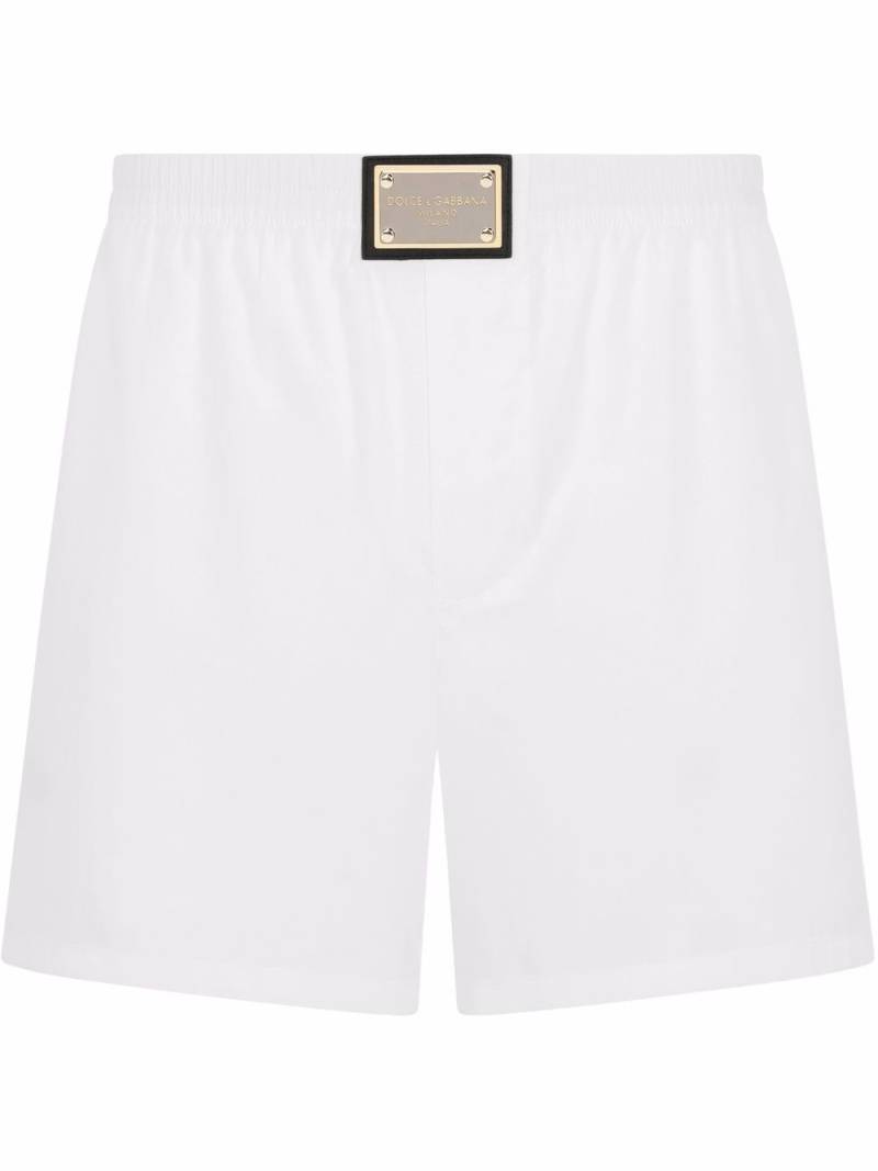 Dolce & Gabbana logo-tag boxer shorts - White von Dolce & Gabbana