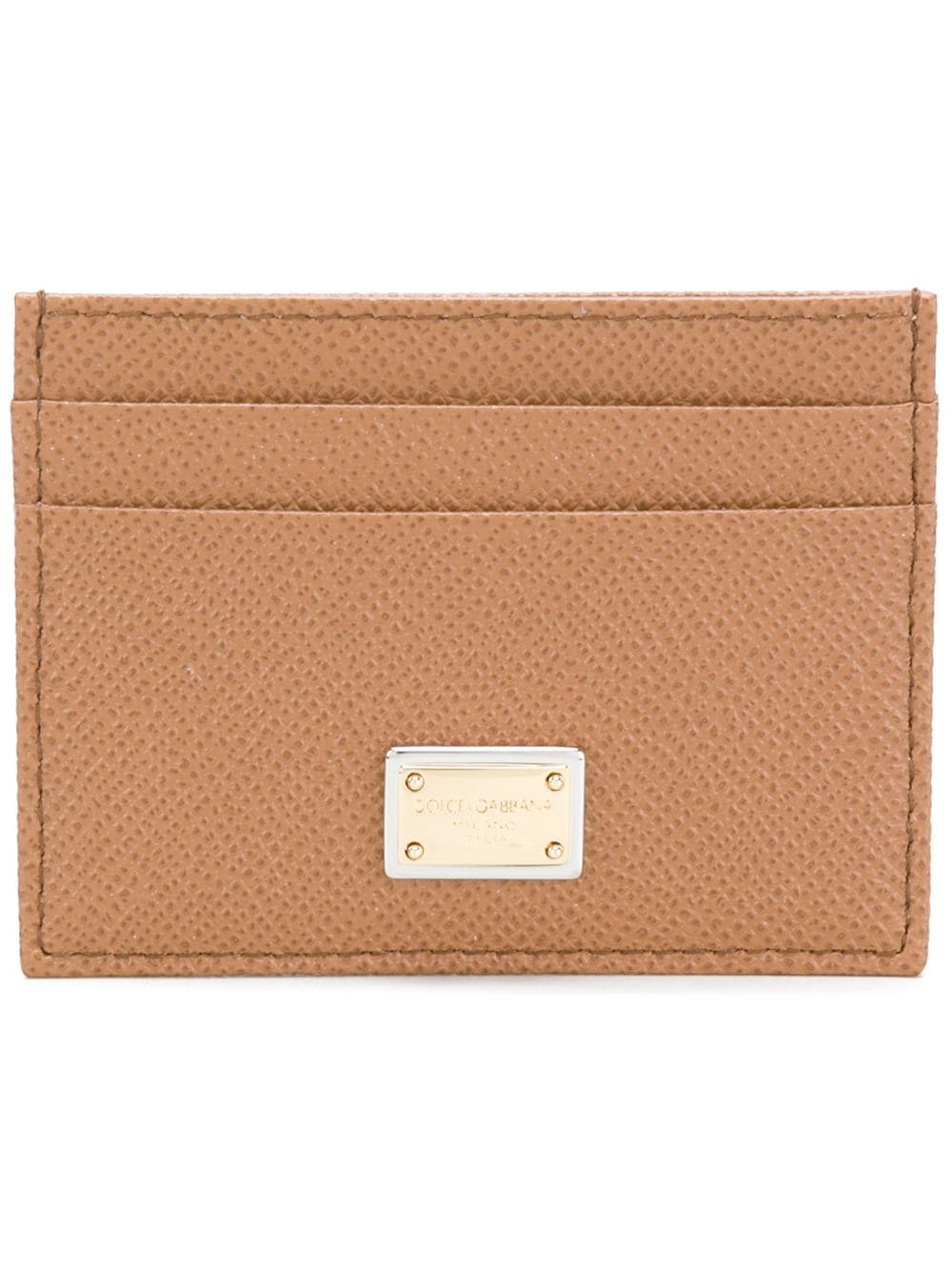 Dolce & Gabbana logo-tag leather card holder - Brown von Dolce & Gabbana