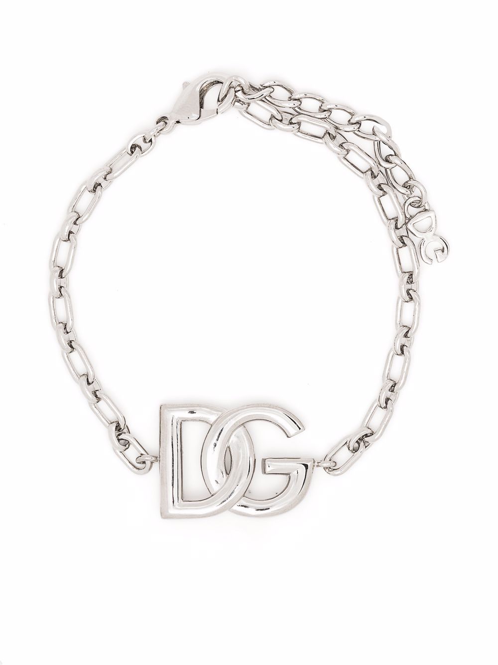 Dolce & Gabbana logo-plaque chain-link bracelet - Silver von Dolce & Gabbana