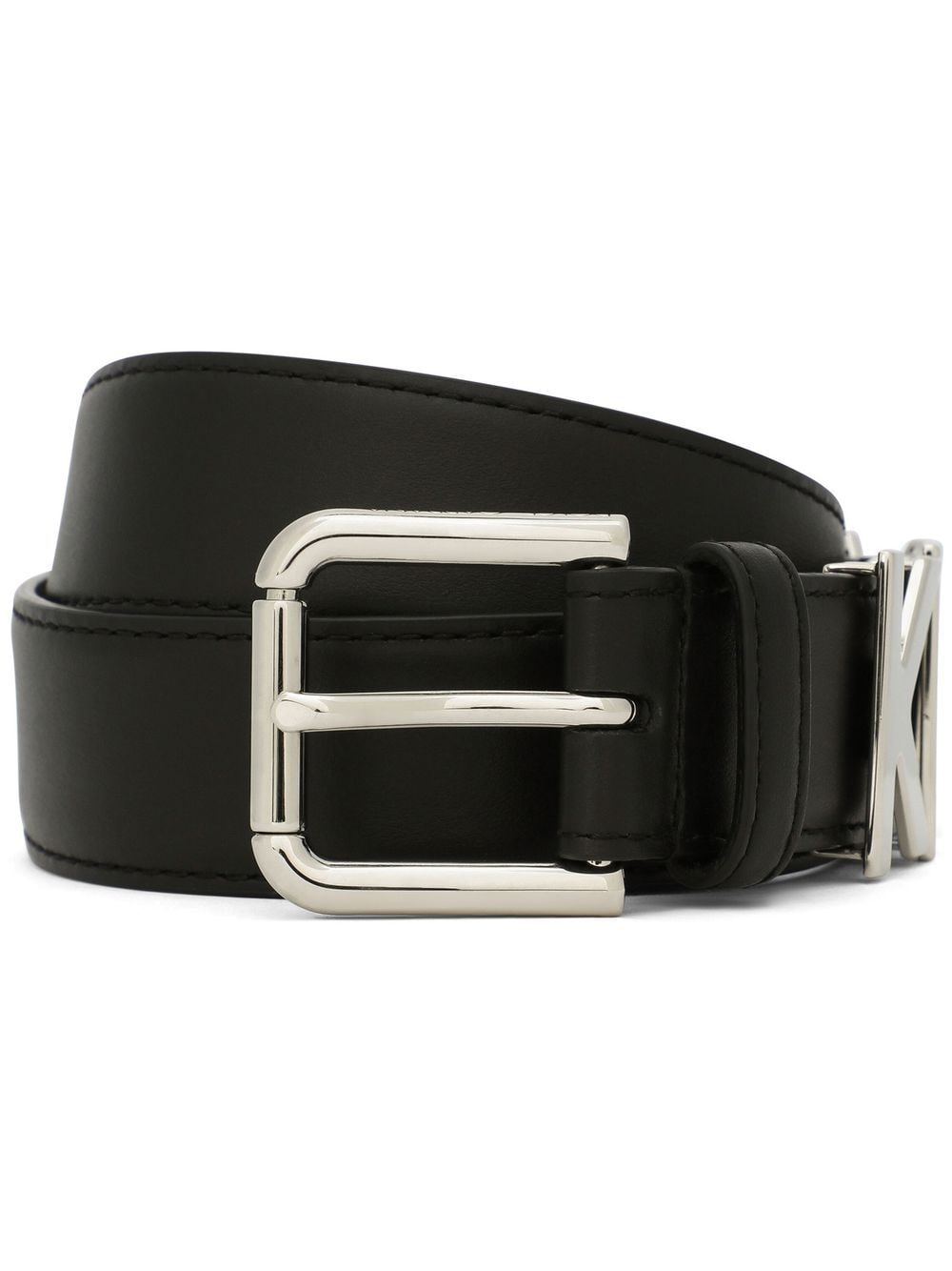 Dolce & Gabbana KIM DOLCE&GABBANA logo-lettering leather belt - Black von Dolce & Gabbana