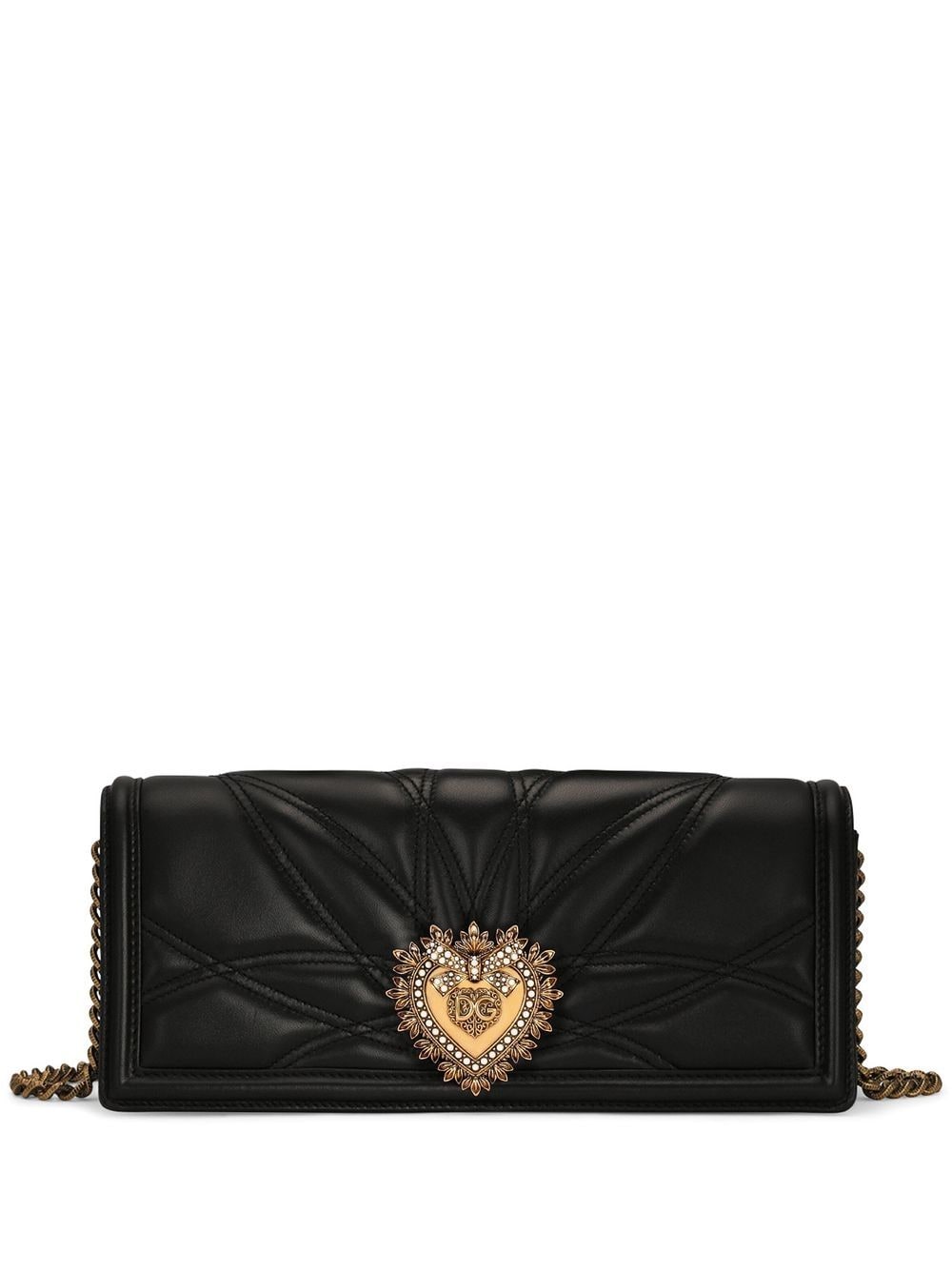 Dolce & Gabbana logo-plaque leather crossbody bag - Black von Dolce & Gabbana