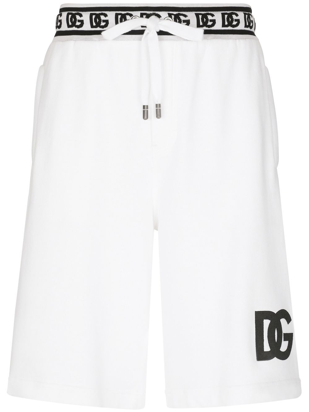 Dolce & Gabbana logo-print bermuda shorts - White von Dolce & Gabbana