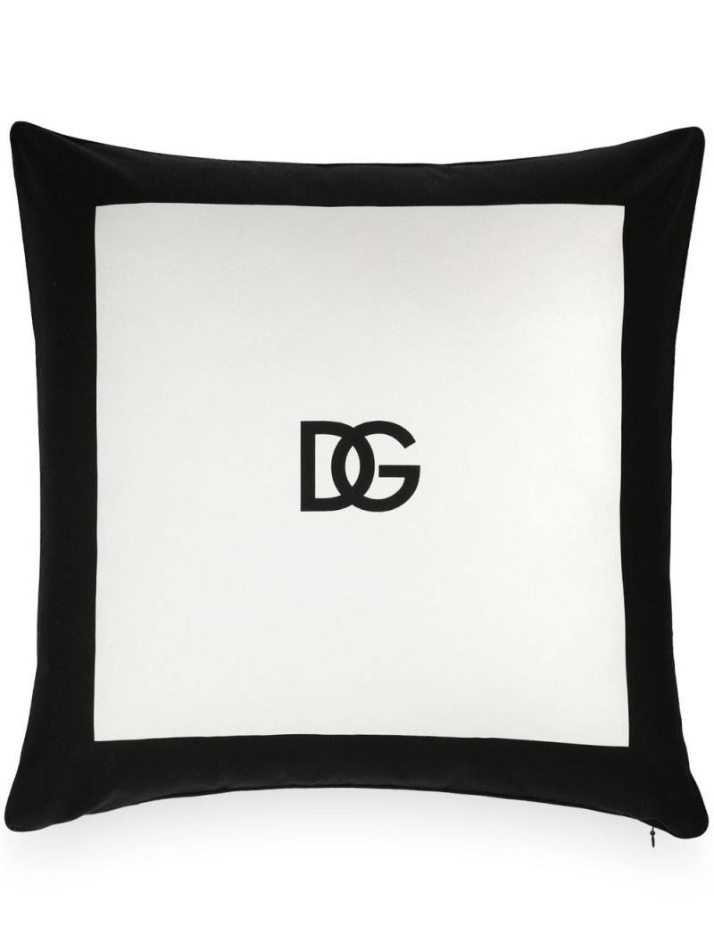 Dolce & Gabbana logo-print cushion - Black von Dolce & Gabbana