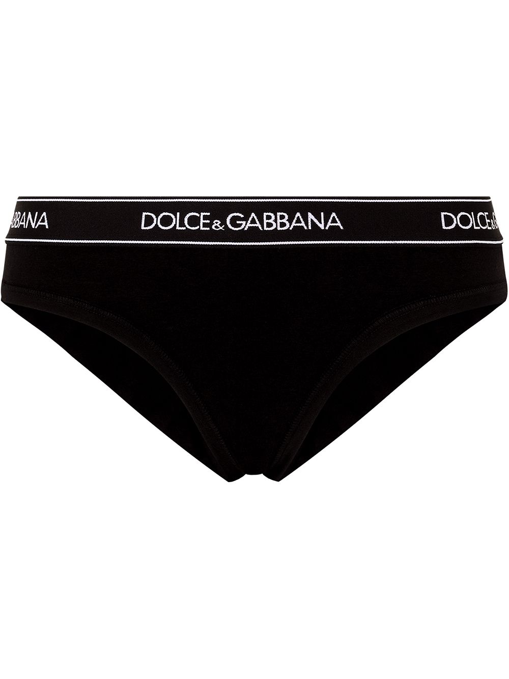 Dolce & Gabbana high-waisted logo-waistband briefs - Black von Dolce & Gabbana