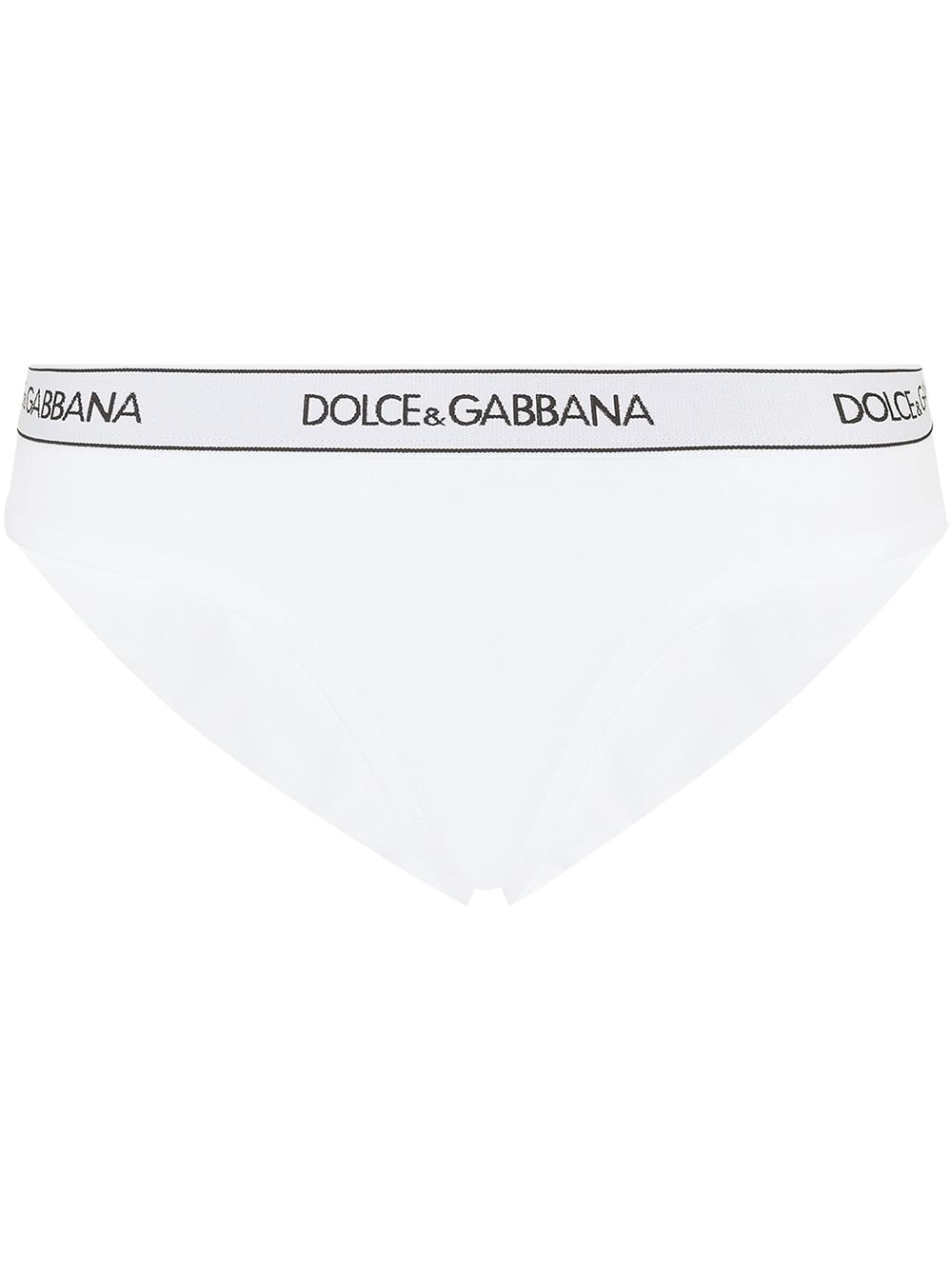 Dolce & Gabbana high-waisted logo-waistband briefs - White von Dolce & Gabbana